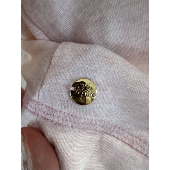 Lilly Pulitzer Cold Shoulder Pink Long Sleeve Top With Pineapple & Palm Tree Emb - Picture 4 of 11